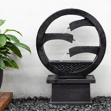 Harmony Fountain - Water Feature in Charcoal